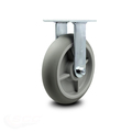Service Caster 8 Inch Thermoplastic Rubber Wheel Rigid Caster with Ball Bearing SCC-30R820-TPRBD